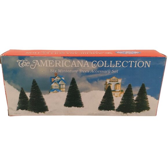 Liberty Falls Americana Collection 6 Miniature Trees Blue Christmas Bottle Brush - Picture 2 of 9